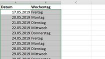 Excel: Fortlaufende Datumsangaben ohne Wochenende erstellen – so geht's