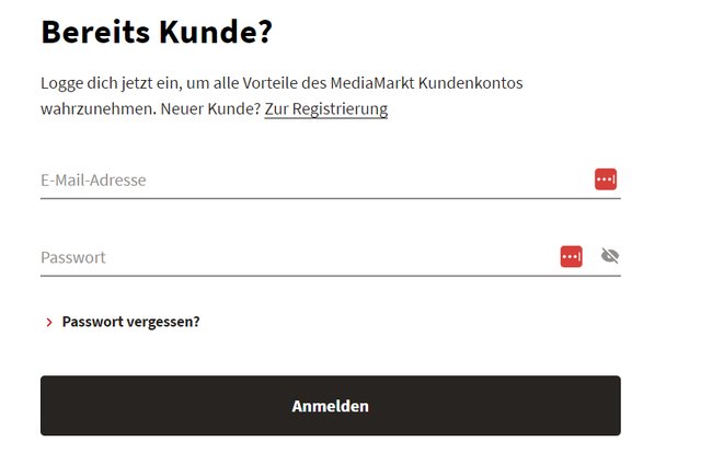 MediaMarkt Login