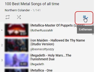 youtube-playlist-entfernen