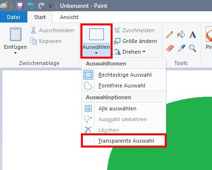 Paint: Hintergrund transparent machen - so geht's