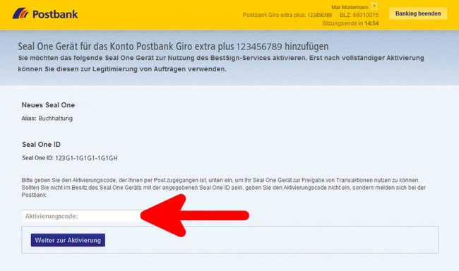 Bild: Postbank / Ergänzungen: GIGA