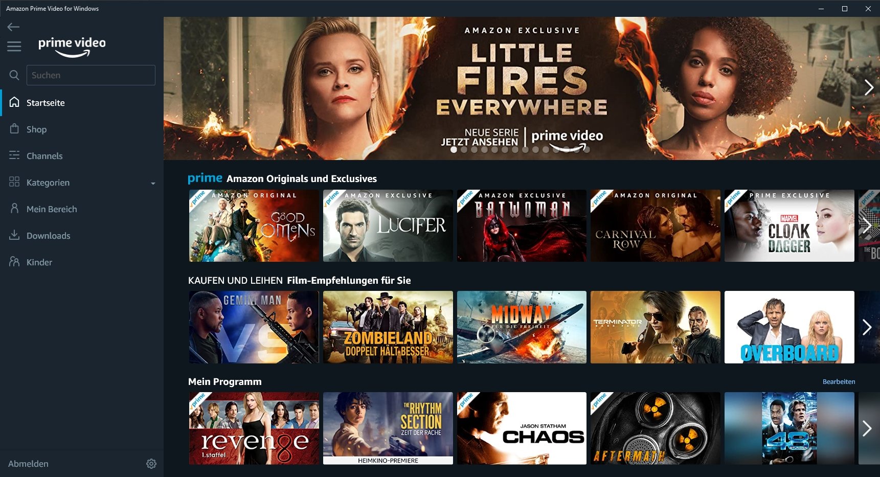 Amazon prime video app para pc online