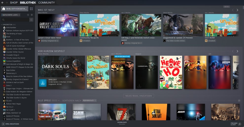 Steam Bibliothek Update Steam Bibliothek Update