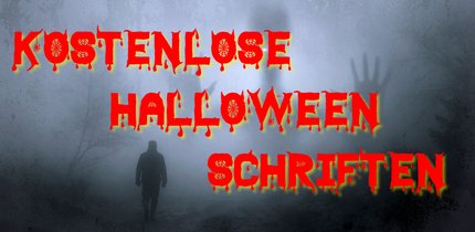 Halloween-Schriften für Einladungen Poster und Grusel-Bilder