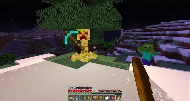 Minecraft durchspielen ohne selbst einen Block abzubauen? Das geht!