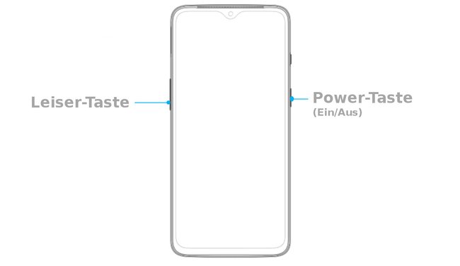 Drückt diese zwei Tasten, um einen Screenshot auf dem OnePlus 7, -Pro oder -T zu erstellen. Bild OnePlus