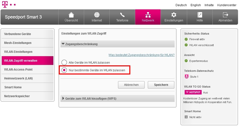 MACFilter in Fritzbox und SpeedportRouter einrichten so geht