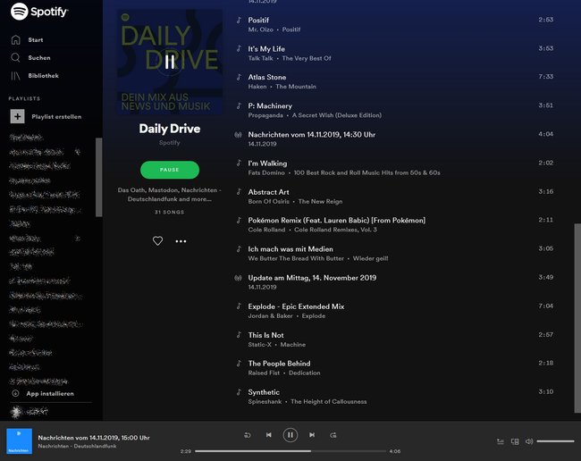 Spotify Daily Drive Playlist Radiosender