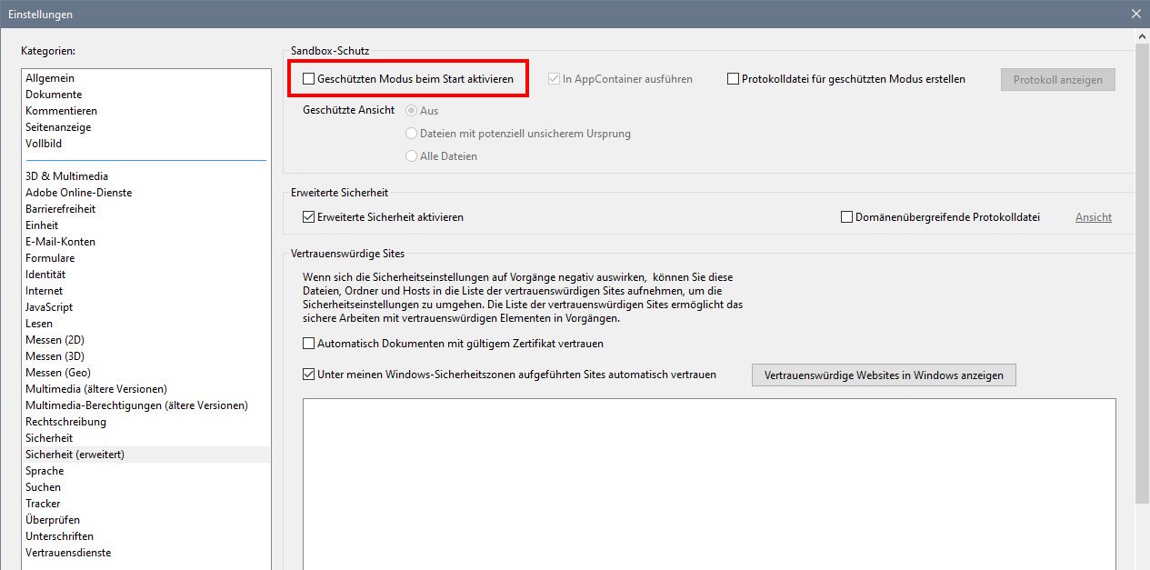 Lösung PDF lässt sich nicht drucken