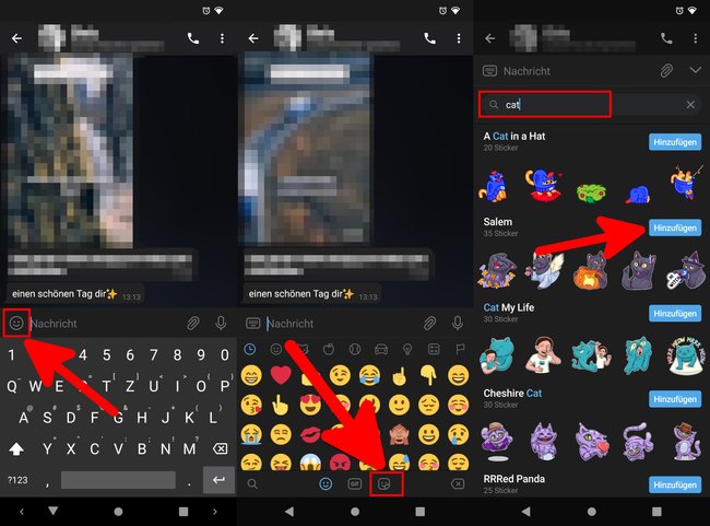 So fügt ihr in Telegram neue Sticker hinzu. Bild: GIGA