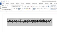 Word: Text durchstreichen – auch mit einer Tastenkombination