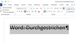 Word: Text durchstreichen – auch mit einer Tastenkombination