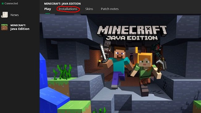 Minecraft im Launcher downgraden