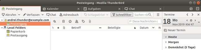 Thunderbird im Einsatz. Bild: Mozilla