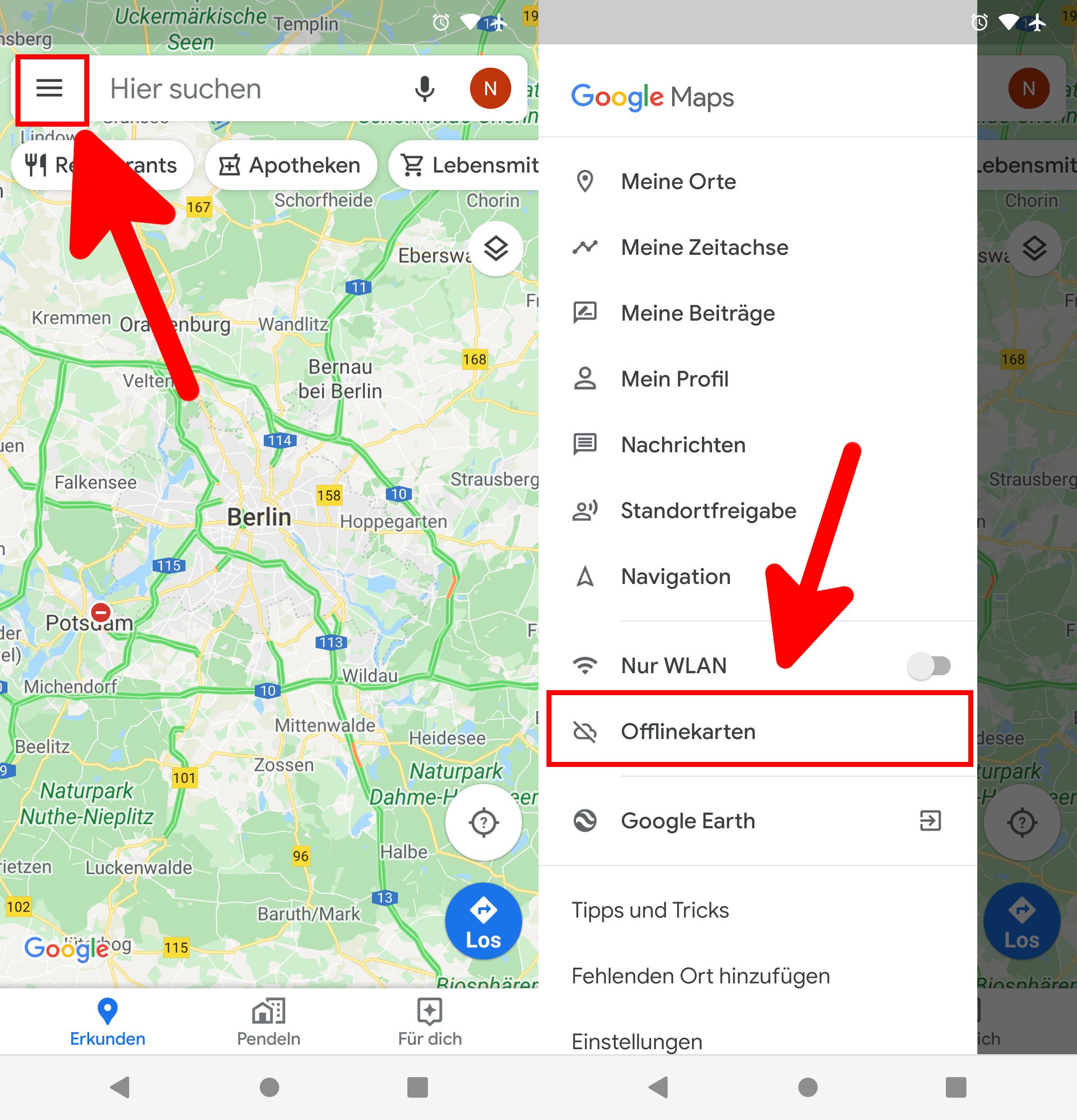 google maps deutschlandkarte offline Google Maps offline nutzen – so geht's