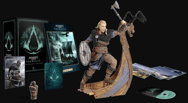 Die umfangreiche Collector's Edition von Assassin's Creed: Valhalla für ca. 200 Euro.