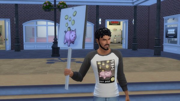 Um politisch erfolgreich zu sein, müssen Sims sich schon früh an Protesten beteiligen.