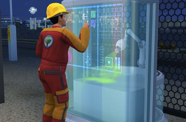 Als Ökotechniker müsst ihr die Fähigkeit Herstellung trainieren – und das macht ihr am Fabrikator, eine Art 3D-Drucker, der mit Die Sims 4: Nachhaltig leben ins Spiel kam.
