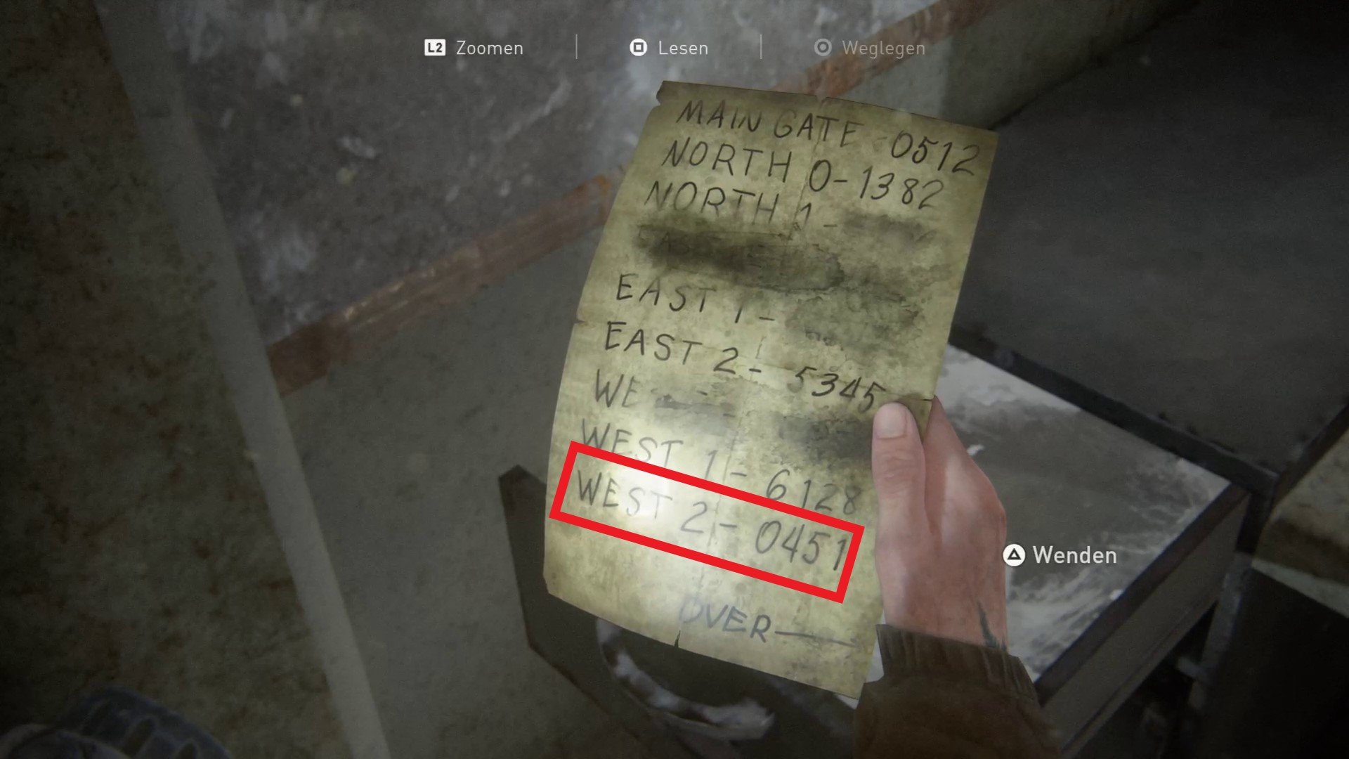 The Last of of Us 2 Alle Codes für Safes,