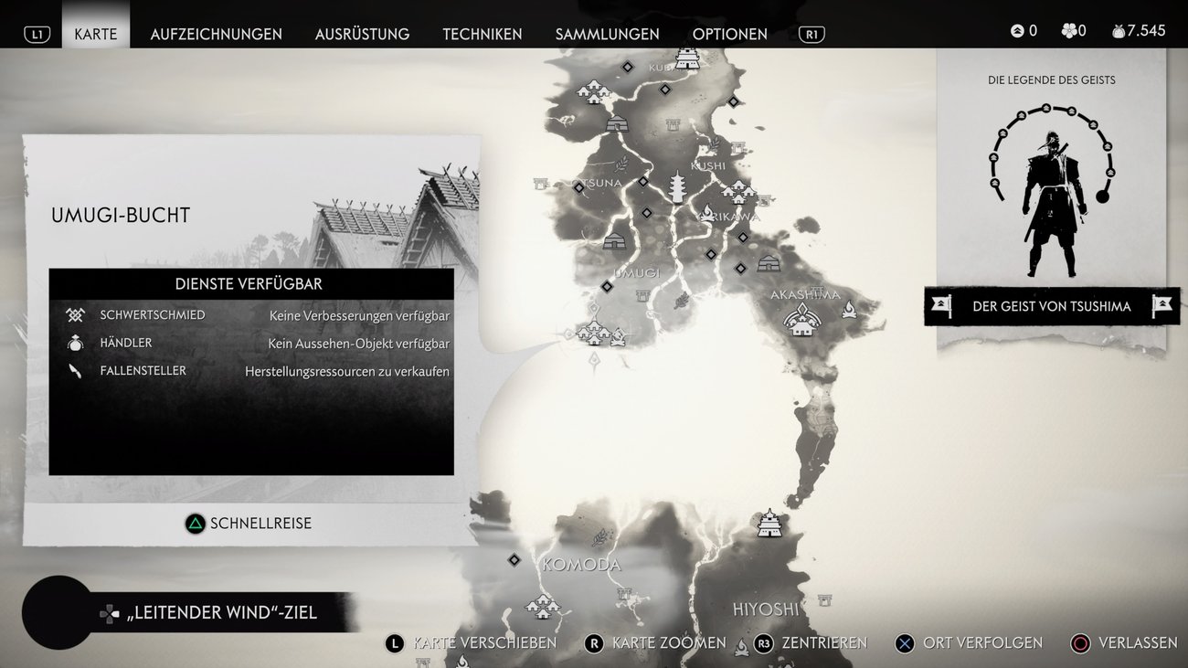 Ghost of Tsushima Alle Trophäen Leitfaden und Roadmap