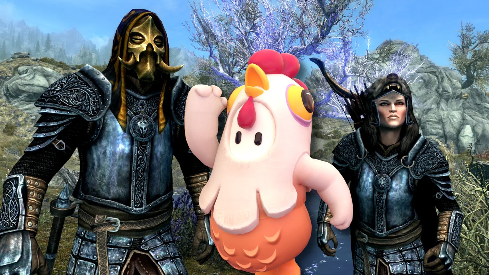 Fall Guys trifft auf Skyrim