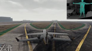 GTA 5-Spieler ist das menschliche Flugzeug: Er breitet die Arme aus und fliegt