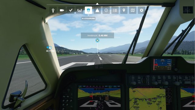 Über die KI-Steuerung im Cockpit könnt ihr den Autopilot einstellen.