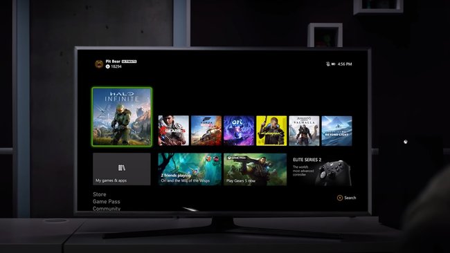 Microsoft zeigt das Dashboard der Xbox Series X.