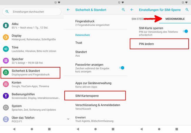 So ändert ihr die PIN der SIM-Karte. (Bildquelle: GIGA)