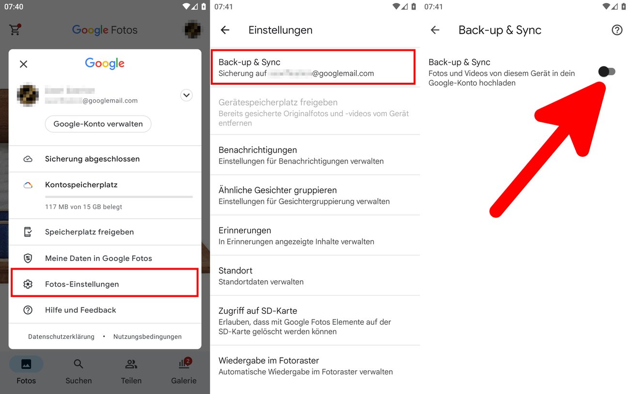 Google Fotos Löschen Aber Auf Handy Behalten Google Fotos: Auto-Upload deaktivieren