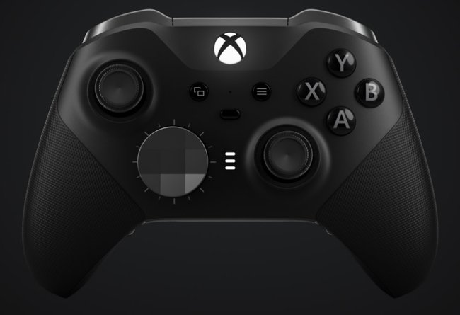 So sieht der Xbox Elite Wireless Controller Series 2 in der Frontansicht aus.