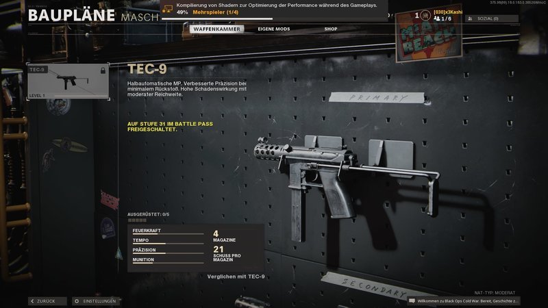 CoD: Cold War - TEC-9