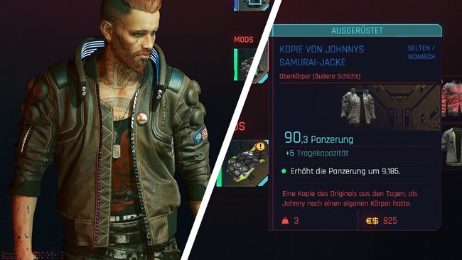 Johnnys Samurai-Jacke (Cyberpunk 2077).