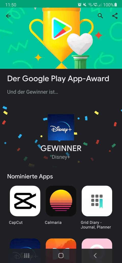 Disney + est l'application Android de l'année