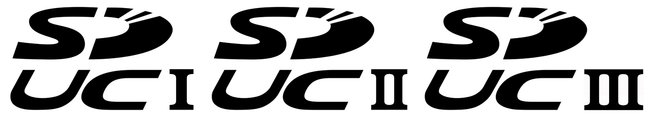 SD-Karten Busgeschwindigkeit UHS Symbole Logos