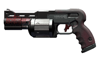 Ikonische Waffe "Doom Doomr" (Revolver) in Cyberpunk 2077.