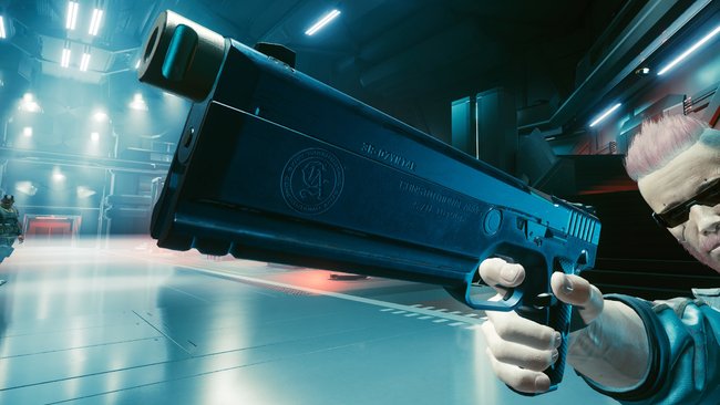 Ikonische Waffe "Pride" (Pistole) in Cyberpunk 2077.