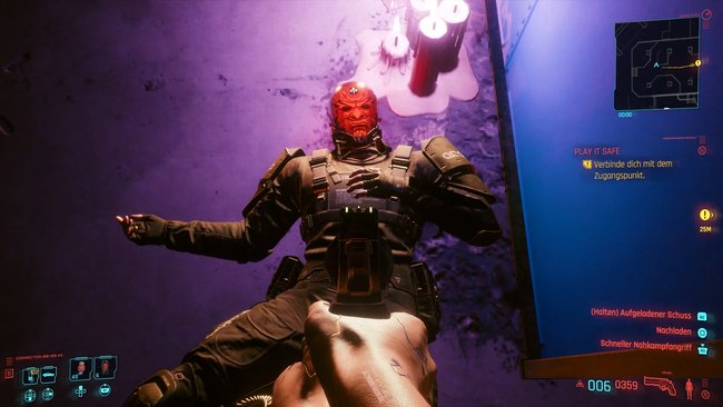 Oda begegnet euch als Boss in Cyberpunk 2077 während der Mission „Play It Safe.