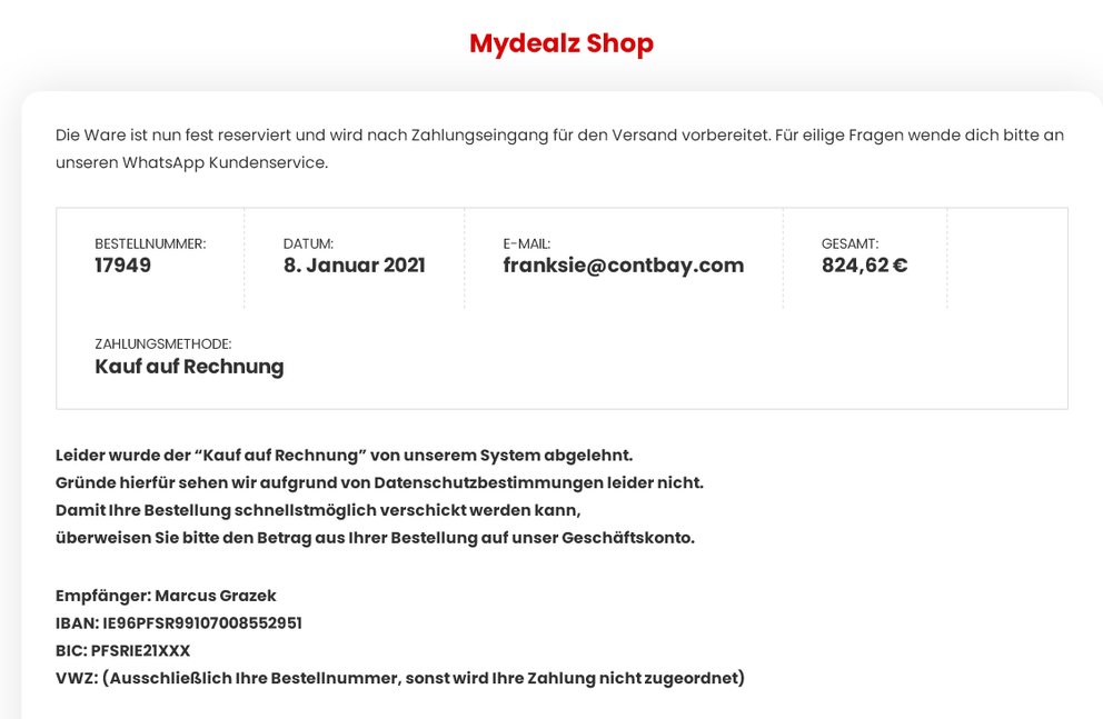 Vorsicht Mydealz Live Ist Ein Fake Shop