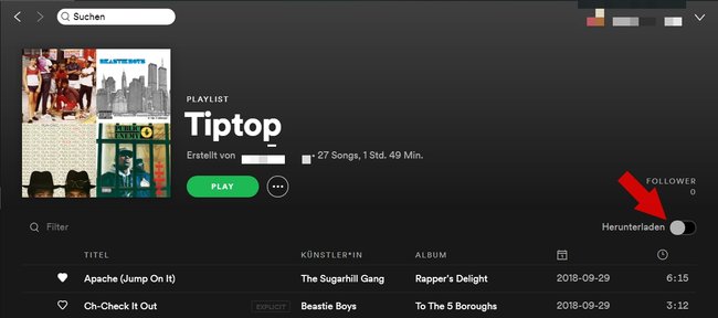 Spotify Musik herunterladen PC