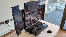 Ungewöhnliches Laptop: Mit sieben Displays gegen Langeweile im Home-Office