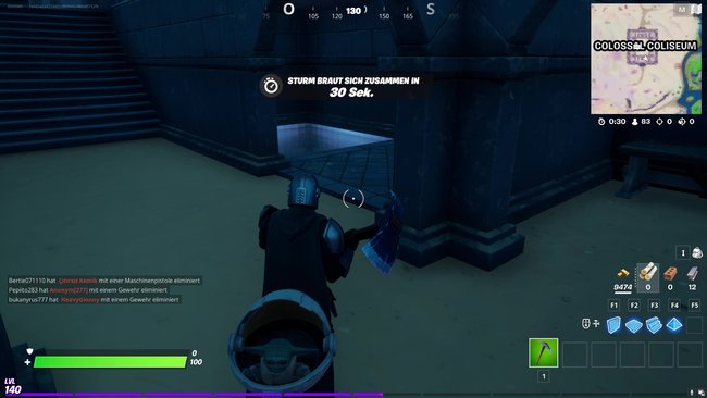 Fortnite Colossal Coliseum Oberweltzugang Server Fundort