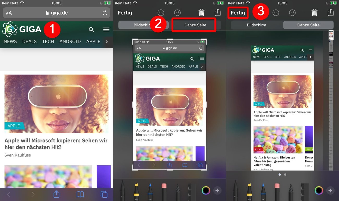iPhoneScrollingScreenshots Ganze Webseiten abfotografieren so geht’s