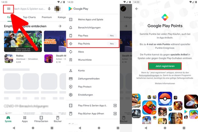 So meldet ihr euch für das „Google Play Points“-Programm an. Bild: GIGA