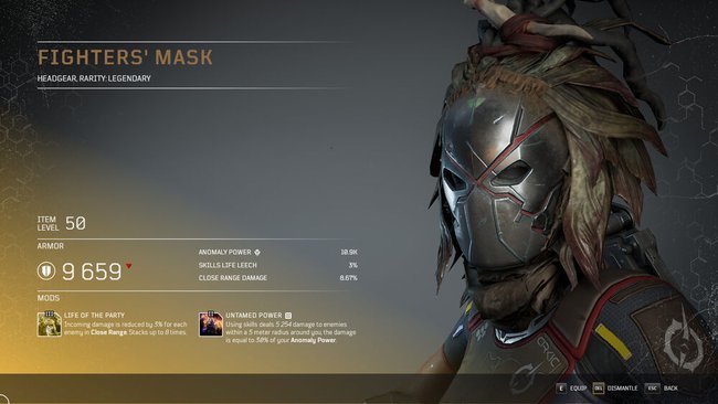 Das ist der Helm Fighter's Mask.