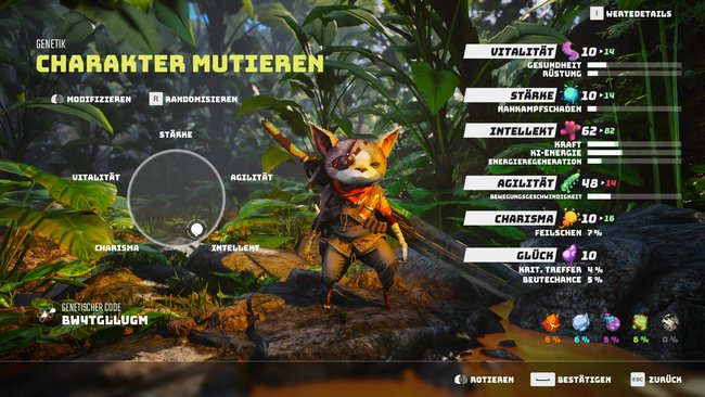 Biomutant Aussehen Attribute