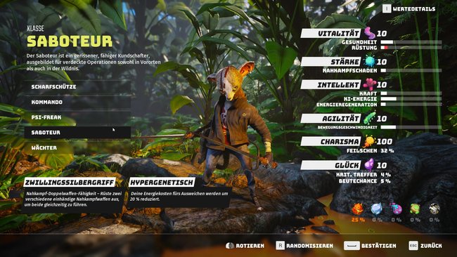 Biomutant Klasse