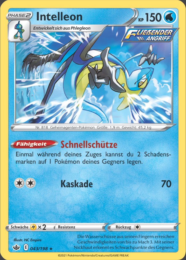 Intelleon | Pokémon Sammelkartenspiel | Schwert & Schild - Schaurige Herrschaft