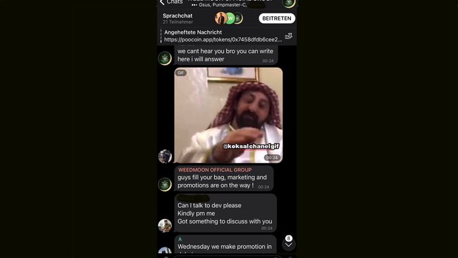 Weedmoon-Coin in Telegram.