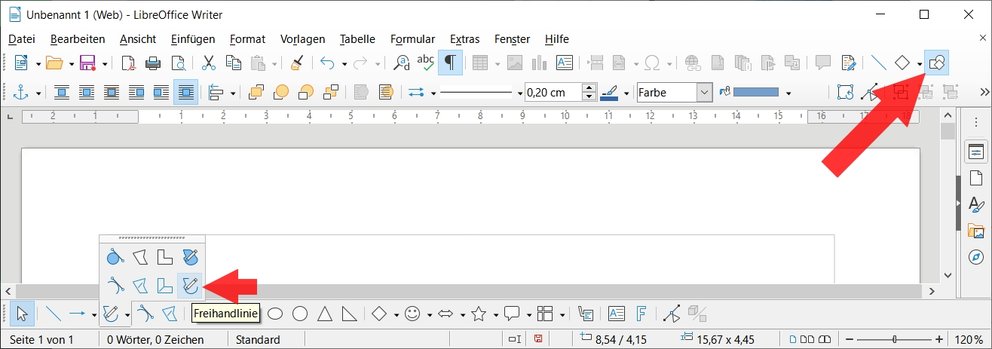 Digitale-Unterschrift-LibreOffice-Freihandlinie